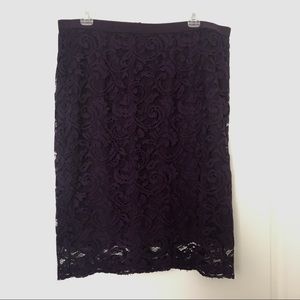 Violet Lace Overlay Skirt